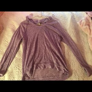 Purple hooded t shirt